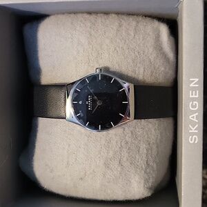 Skagen Women's Grenen Quartz Black Dial Watch